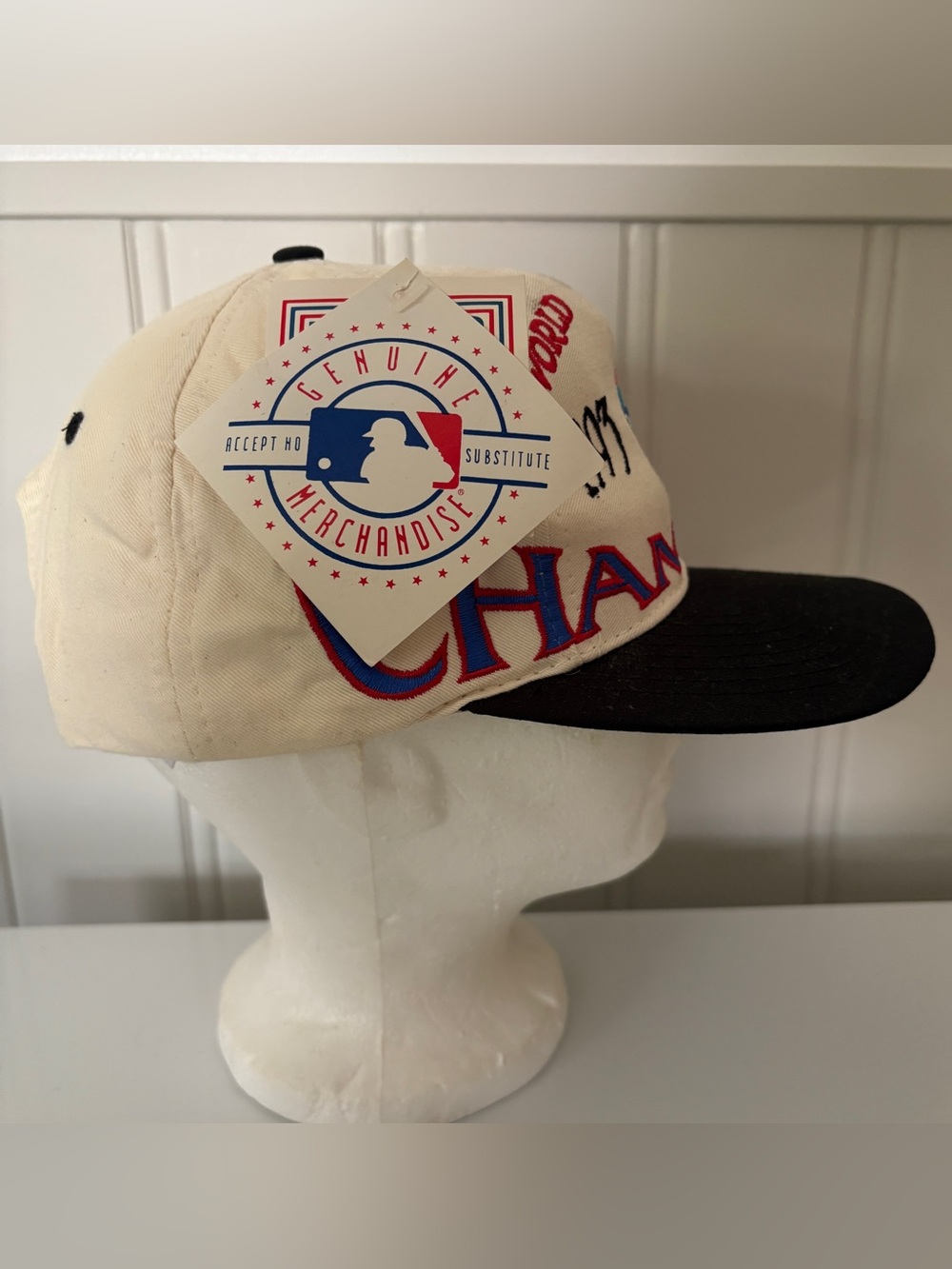 Vintage Toronto Blue Jays 1993 World Series Championship Logo 7 Snapback Hat NWT - Picture 3 of 14
